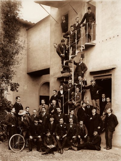 Portret pracowników zakładu fotograficznego Alinari Brothers we Florencji, 1899 (szklana płyta) autorstwa Fratelli Alinari Fratelli Alinari