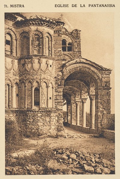Mistra. Eglise de la Pantanassia autorstwa Frédéric Boissonnas