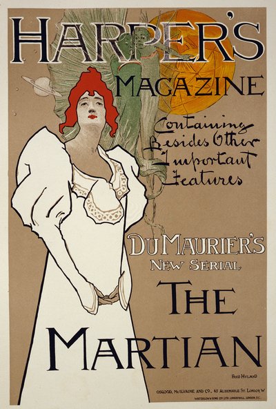 Ilustracja na okładce magazynu Harpers przedstawiająca Marsjanina DuMauriera, 1898 autorstwa Fred Hyland