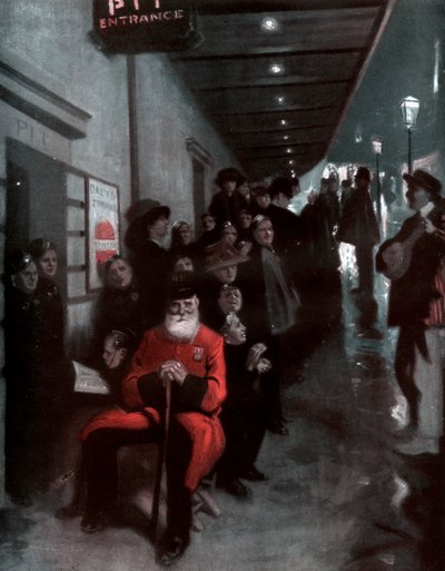 „Kolejka, emeryt i dolarowa księżniczka”, 1910. autorstwa Fred Leist