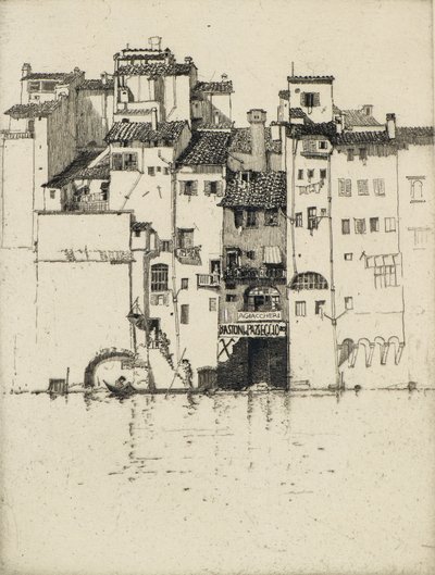 Na Arno, XX wiek (akwaforta) autorstwa Fred Richards