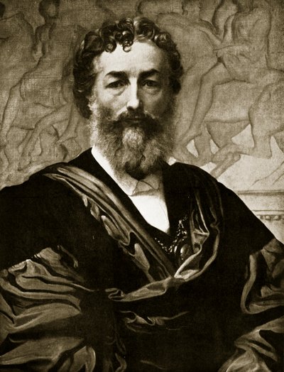 Autoportret (litografia) autorstwa Frederic (after) Leighton