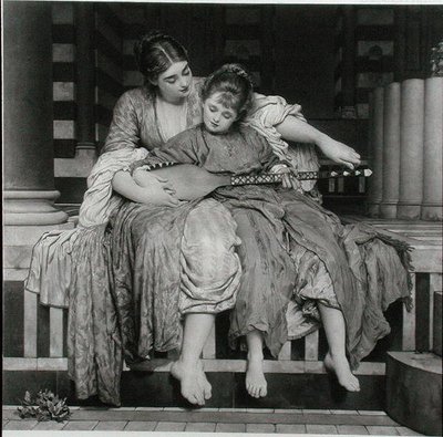 Lekcja muzyki, wydana przez Towarzystwo Sztuk Pięknych autorstwa Frederic (after) Leighton