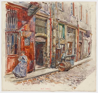 Wejście do schodów A Marché des Enfants-Rouges autorstwa Frederic Anatole Houbron