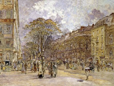 Bulwar Włochów w Paryżu autorstwa Frederic Anatole Houbron