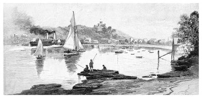 Męska plaża, Sydney, Nowa Południowa Walia, Australia, 1886. autorstwa Frederic B. Schell