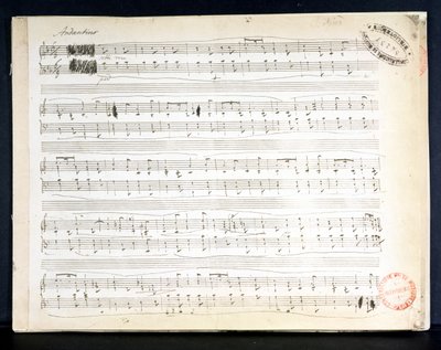 Faksymile partytury „Ballady numer 2 w F” autorstwa Frederic Chopin