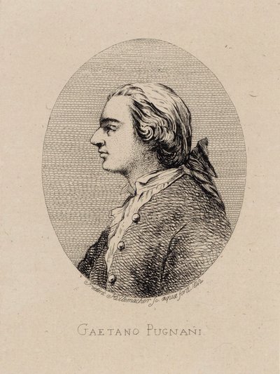 Portret skrzypka i kompozytora Gaetano Pugnaniego 1731-1798, 1842. autorstwa Frederic Desire Hillemacher