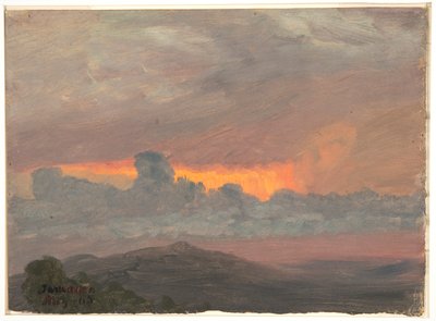 Pochmurny zachód słońca, Jamajka autorstwa Frederic Edwin Church
