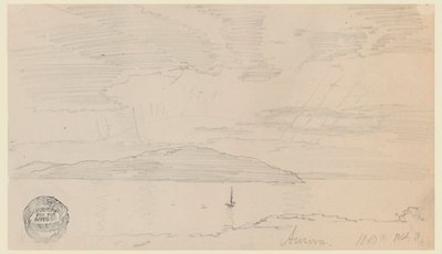 Rysunek, Aurora, Mount Desert Island, wrzesień 1860 r. autorstwa Frederic Edwin Church