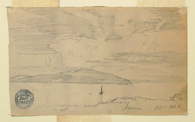 Rysunek, Aurora, Mount Desert Island, wrzesień 1860 r. autorstwa Frederic Edwin Church