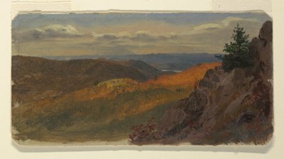 Rysunek, Jesienny krajobraz w Nowej Anglii, 1865 r. autorstwa Frederic Edwin Church