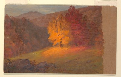 Rysunek, Jesienny pejzaż, 1860-70 autorstwa Frederic Edwin Church
