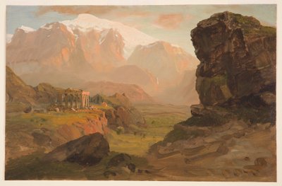 Rysunek, Bashan Fantasy, kwiecień 1869 r. autorstwa Frederic Edwin Church