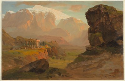 Rysunek, Bashan Fantasy, kwiecień 1869 r. autorstwa Frederic Edwin Church