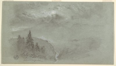 Rysunek, Berchtesgaden, Bawaria, 27 lipca 1868 r. autorstwa Frederic Edwin Church