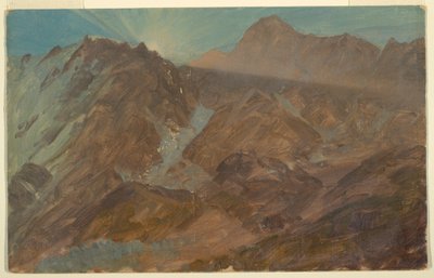 Rysunek, Alpy Berneńskie, Szwajcaria, sierpień 1868 r. autorstwa Frederic Edwin Church