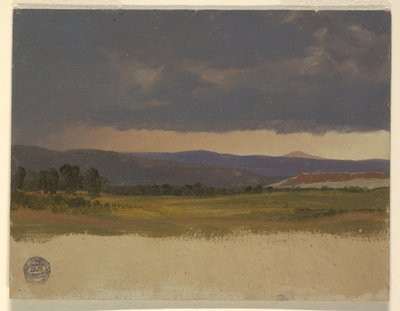 Rysunek, Niebieskie wzgórze pod niskimi chmurami, 1869-70 autorstwa Frederic Edwin Church
