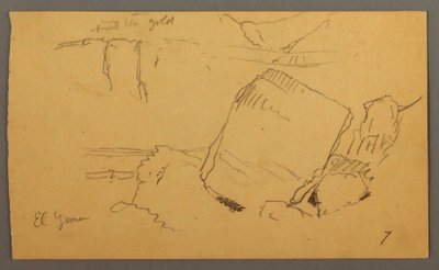 Rysunek, Głazy, prawdopodobnie luty 1868 r. autorstwa Frederic Edwin Church