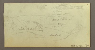 Rysunek, Studia na wielbłądzie, 21-22 lutego 1868 r. autorstwa Frederic Edwin Church