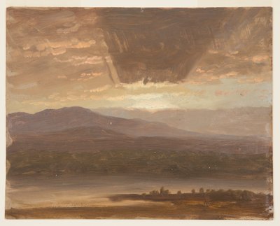 Rysunek, Catskills z Hudson, Nowy Jork, 1870 r. autorstwa Frederic Edwin Church