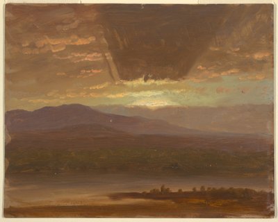 Rysunek, Catskills z Hudson, Nowy Jork, 1870 r. autorstwa Frederic Edwin Church