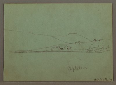 Rysunek, Kefalonia, Grecja, kwiecień 1869 r. autorstwa Frederic Edwin Church