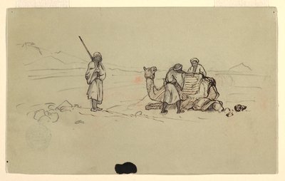 Rysunek, Charing a Dromedary, luty 1868 r. autorstwa Frederic Edwin Church