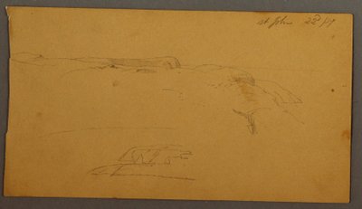 Rysunek, Cliffs, 1859 r. autorstwa Frederic Edwin Church
