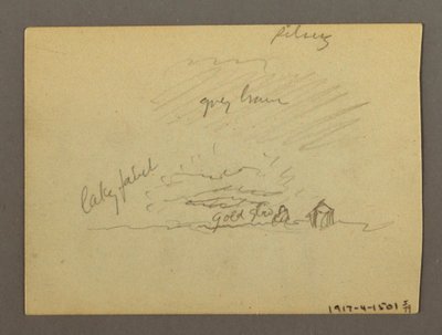 Rysunek, Studium chmur nad budynkami, prawdopodobnie 1868-69 autorstwa Frederic Edwin Church