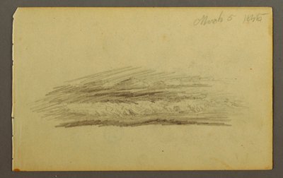 Rysunek, bank chmur, 1845 r. autorstwa Frederic Edwin Church