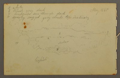 Rysunek, Studium chmury, 1844 autorstwa Frederic Edwin Church
