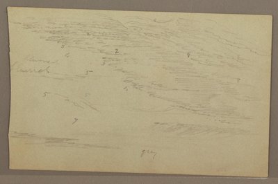 Rysunek, studium chmury, lata 60. XIX wieku autorstwa Frederic Edwin Church