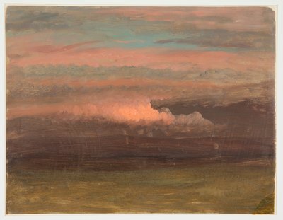 Rysunek, Studium chmury o zachodzie słońca, 1860-70 autorstwa Frederic Edwin Church