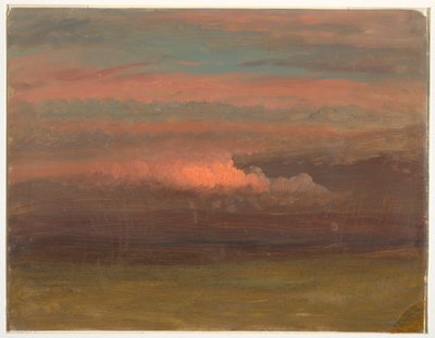Rysunek, Studium chmury o zachodzie słońca, 1860-70 autorstwa Frederic Edwin Church