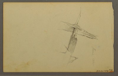 Rysunek, Studium chmury, zbocze wzgórza, 1844 r. autorstwa Frederic Edwin Church
