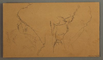 Rysunek, Chmury nad szczytami górskimi, prawdopodobnie 1868 r. autorstwa Frederic Edwin Church