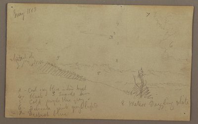 Rysunek, Pochmurne niebo, 1863 r. autorstwa Frederic Edwin Church