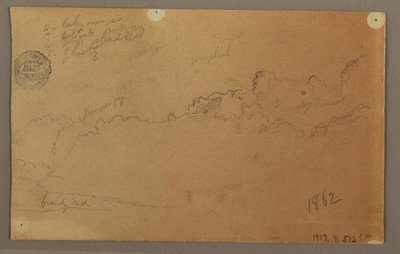 Rysunek, Pochmurne niebo, 1863 r. autorstwa Frederic Edwin Church
