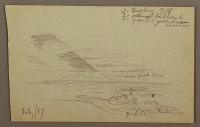 Rysunek, Pochmurne niebo, 1867 r. autorstwa Frederic Edwin Church
