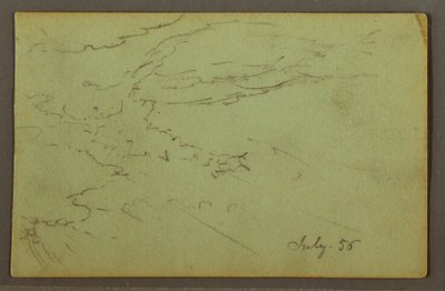 Rysunek, pochmurne niebo, lipiec 1856 r. autorstwa Frederic Edwin Church