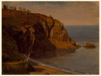 Rysunek, wybrzeże wyspy Grand Manan, Kanada, sierpień lub wrzesień 1851 r. autorstwa Frederic Edwin Church