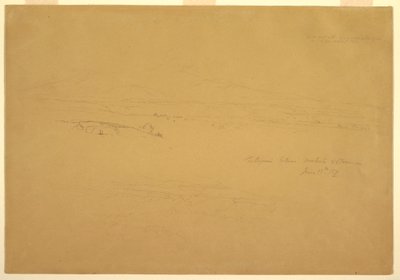 Rysunek, Cotopaxi między Machachi i Talunga, 19 czerwca 1857 r. autorstwa Frederic Edwin Church
