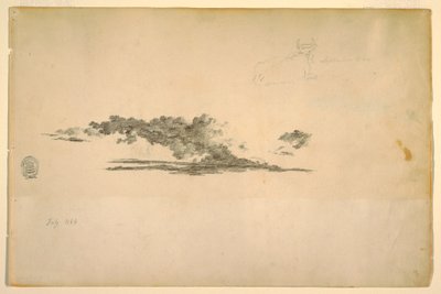 Rysunek, krowa, chmury, lipiec i wrzesień 1844 r. autorstwa Frederic Edwin Church