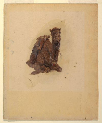 Rysunek, Przyczajony dromader, 1868 r. autorstwa Frederic Edwin Church
