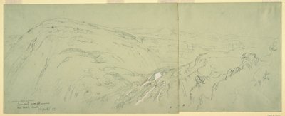 Rysunek, Odległy widok Damaszku, Syria, 1868 r. autorstwa Frederic Edwin Church