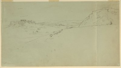 Rysunek, Odległy widok na północną stronę Akropolu, 1869 r. autorstwa Frederic Edwin Church