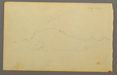 Rysunek, Krawędź drewna, 1844 r. autorstwa Frederic Edwin Church