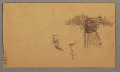 Rysunek, studium postaci, postać w łodzi, ryba, prawdopodobnie 1868 r. autorstwa Frederic Edwin Church