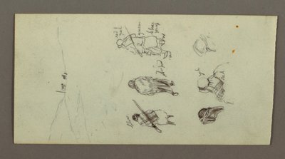 Rysunek, studium postaci, grzbiet, prawdopodobnie 1868 r. autorstwa Frederic Edwin Church